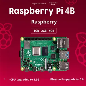 Resmi orijinal ahududu Pi 4B Python ile 4. Nesil geliştirme kurulu & Bluetooth 5.0 DDR4 masaüstü için
