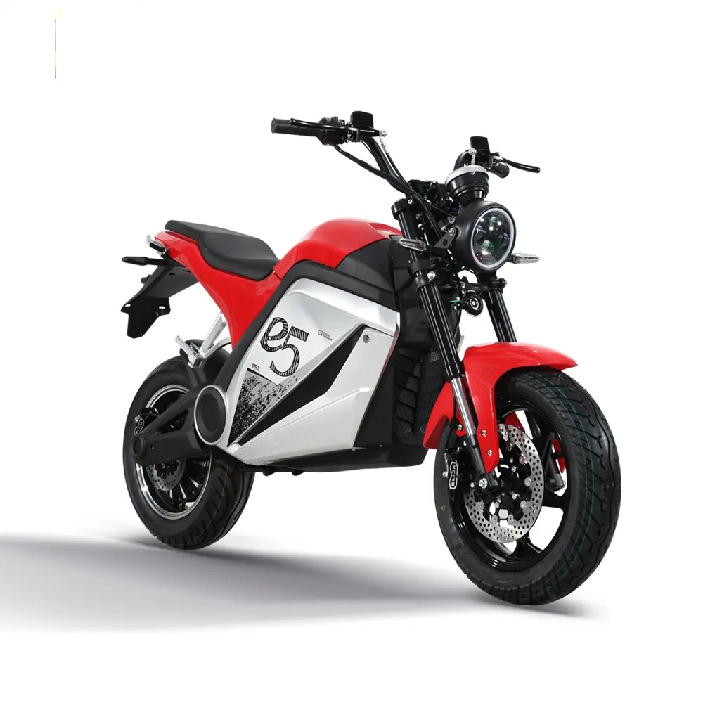 Desain baru sepeda motor listrik E5 pengisi daya Cepat baterai lithium dapat dilepas 20A sepeda motor listrik kecepatan tinggi untuk balap