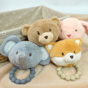 Wolife Original Design Custom <strong>Plush</strong> Rattle Toy Elephant Stuffed Animal <strong>Plush</strong> With Teether Comfort in Soft Fabric - Product Image 2