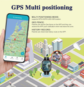 Cuộc gọi video đồng hồ màu đen với Sim 4G Wifi GPS chế độ vị trí thú vị UI kết bạn với đồng hồ khác trò chuyện bằng giọng nói trẻ em điện thoại - Product Image 3