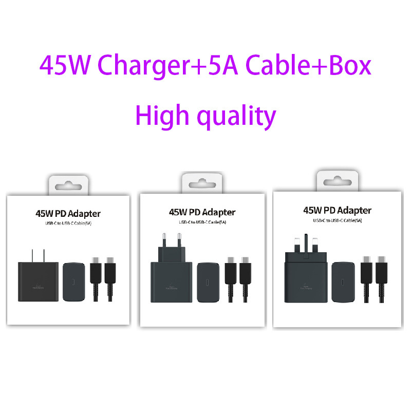 Cargador negro+Cable+Caja