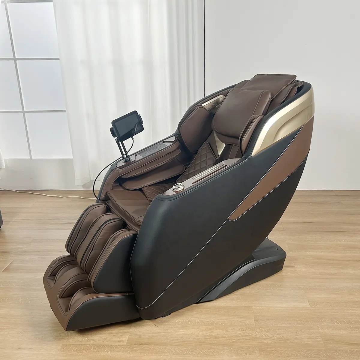 OEM sofá elétrico luxo massagem cadeira Touch Screen acupressão e amassar corpo inteiro massagem cadeira reclinável com massagem nos pés
