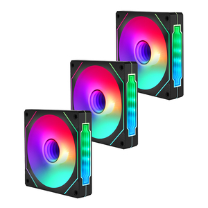 QiuzAim Set of Three ARGB 120mm PC Case Fan with Silent Illumination Controller Powerful Cooling Ever-Reflecting Mirror Effect - Product Image 4