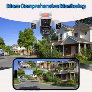 8K กล้องวงจรปิดไร้สาย4เลนส์3จอ10x ระบบออปติคอลซูมออปติคอล Wi-Fi 16mp PTZ 360องศา - Product Image 5