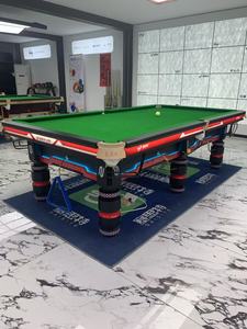 שולחן בריכה ביתי מודרני שולחן אוכל עם רגליים מעץ עור כיסים מחיר זול סנוקר שולחן של כרית חומר כרית - Product Image 3