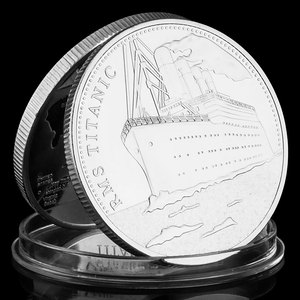 Custom Plated Color RMS Titanic <strong>Voyage</strong> Travel Map Challenge Coin Collectible Souvenir Gift - Product Image 6