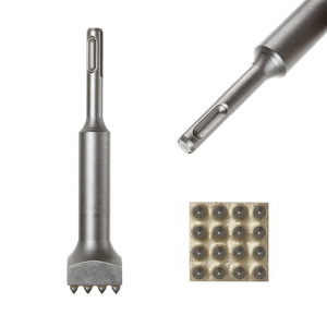 Broca de martillo de cincel de buje de dientes de carburo SDS Plus, punta de mampostería de vástago para hormigón SDS Plus, brocas de cincel de buje de cincel plano