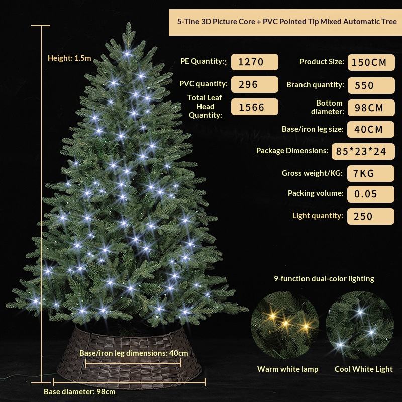 1,5 mètres, 550 branches, 250 lumières