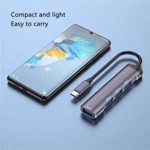 4合1 Type-C扩展坞便携式多端口类型USB C至USB2.0 3 USB3.0计算机集线器适配器 - Product Image 3