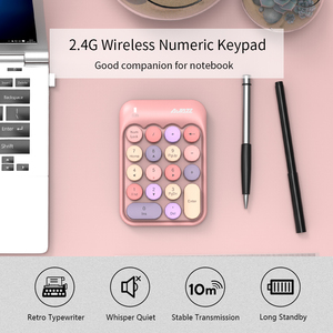 Teclado numérico inalámbrico de 2,4G, mini teclado inalámbrico retro Para máquina de escribir, con 18 teclas