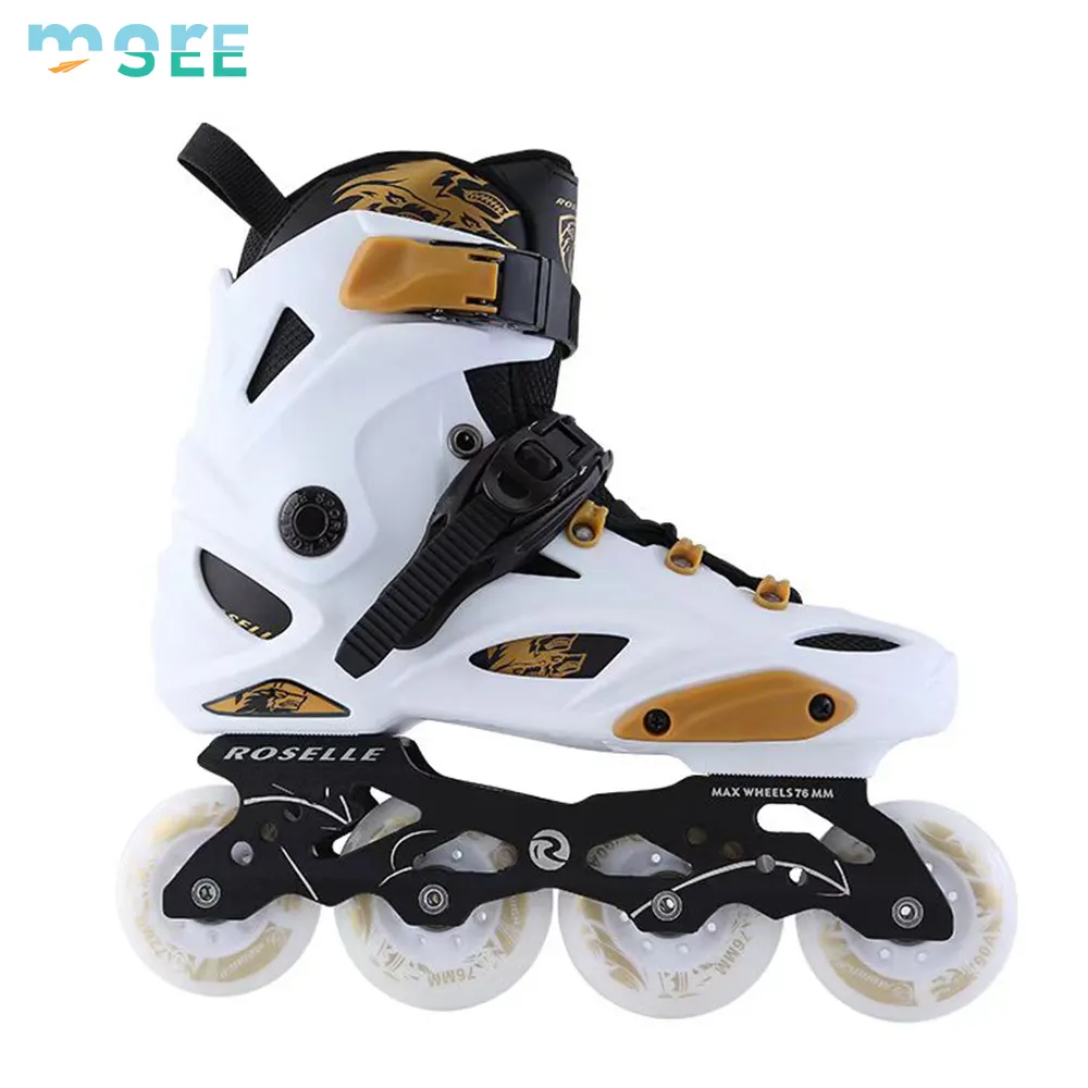 SeeMore Patines en línea al aire libre de la calle patines de ruedas zapatos 4 ruedas Slalom patinaje de estilo libre PU ruedas para adultos Unisex