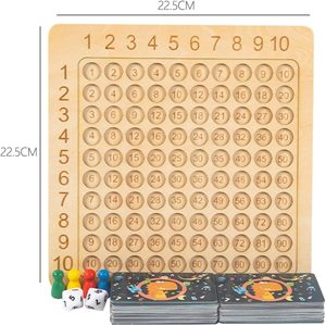 蒙特梭利玩具教育数学桌板游戏儿童木制乘法板游戏 - Product Image 6