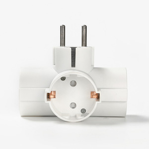 <strong>EU</strong> Standard Power <strong>Adapter</strong> European German Extended 1 to 3 Conversion <strong>Plug</strong> Conversion Socket for Home Office - Product Image 5