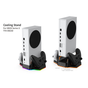 แท่นชาร์จพัดลมระบายความร้อนสำหรับคอนโซล Xbox Series S แท่นชาร์จแบตเตอรี่แบบตั้งแนวตั้งแท่นชาร์จแบตเตอรี่คู่ - Product Image 6