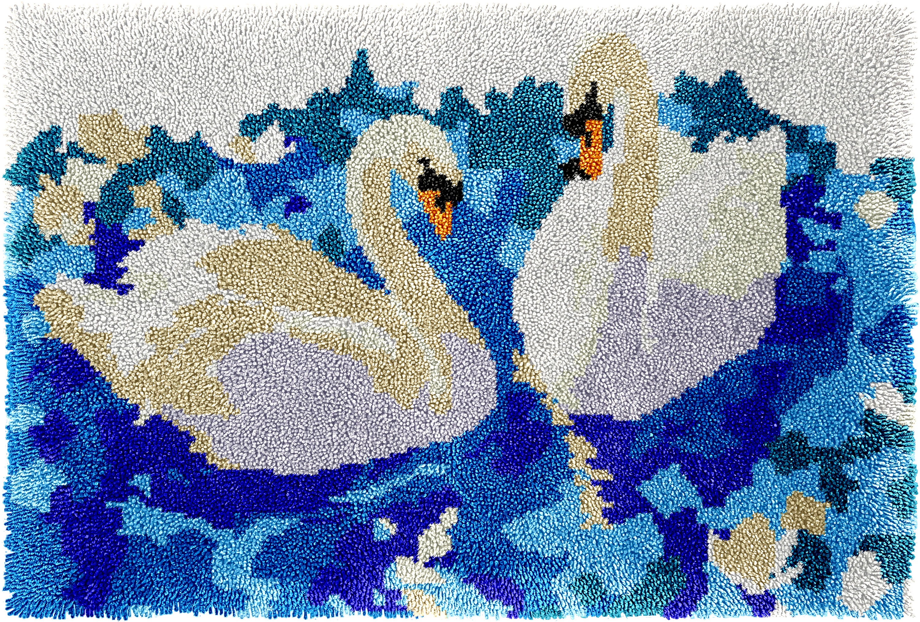 Kit de tapis à crochet de cygne