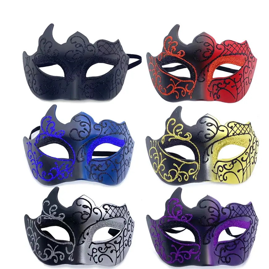 Nuevas máscaras de fiesta de carnaval, gafas de lentejuelas, máscara de media cara, mascarada, espectáculo de utilería, máscara para los ojos