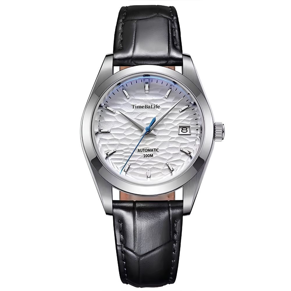 Leather-strap White-dial