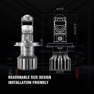 Lanseko H4 H7 H11 9005 9006 Xe LED Ống Kính Máy Chiếu Tự Động Hệ Thống Chiếu Sáng Mini LED Ống Kính 55W 6000LM Cho Xe Máy Phụ Kiện Xe Hơi - Product Image 6
