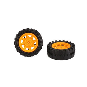 Diy Smart Car 2 X34mm Kunststoff felgen mit weichen Gummireifen für RC Car DIY Spielzeug zubehör für Vorbau für Arduino Kit - Product Image 1