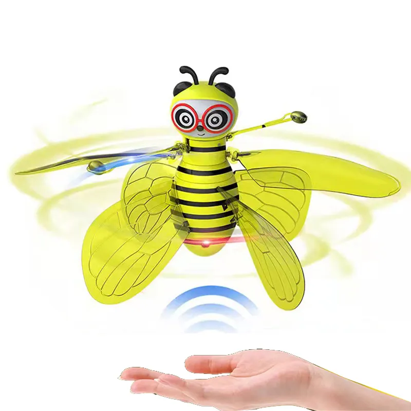 Mini kızılötesi el kontrollü LED uzaktan kumandalı Drone şarj edilebilir uçan arı topları indüksiyon uçan oyuncaklar çocuklar için
