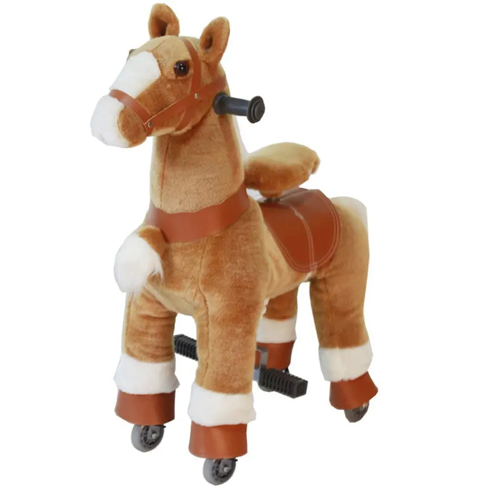 Custom Ride On Horse Natural Mechanical Kids Real Walking Small Unicorn Horse Toddlers peluche Pony Riding Horse