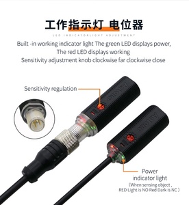 Sensor fotoeléctrico optoelectrónico reflectante difuso en miniatura de alta calidad, sensores ópticos de primera calidad para un uso eficiente, 1 unidad - Product Image 4
