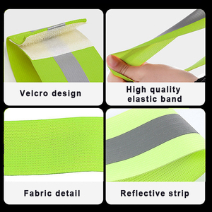 MANCAI Sourcing 2 uds correas elásticas de gancho y bucle de alta visibilidad, bandas reflectantes ajustables para muñeca brazo tobillo pierna - Product Image 4
