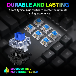 T-WOLF T17 Mechanical <strong>Keyboard</strong> 104 Keys Wired USB Computer <strong>Desktop</strong> Green Axis Backlit Gaming <strong>Keyboard</strong> - Product Image 5