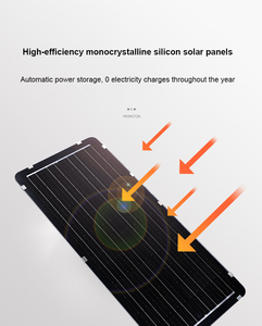 60W ไฟถนนพลังงานแสงอาทิตย์ LED กันน้ำกลางแจ้งแบบ all-in-one เซ็นเซอร์ Ip65สองหัวสำหรับภูมิทัศน์แบตเตอรี่ DC ของเทศบาล - Product Image 3