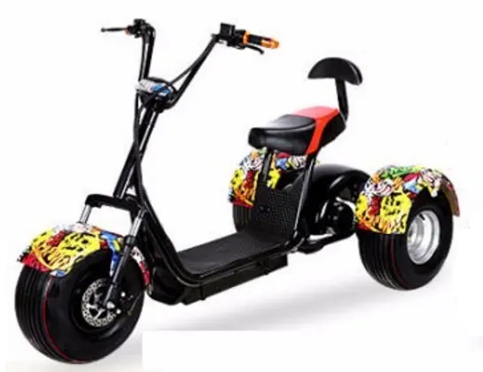 Amoto mission runway electric scooters citycoco 2000w 3000w 60v tricycles 3 wheel electric tricycles adults