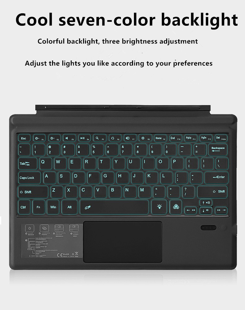 For Surface pro3 4 5 6 7 Black single keyboard backlight