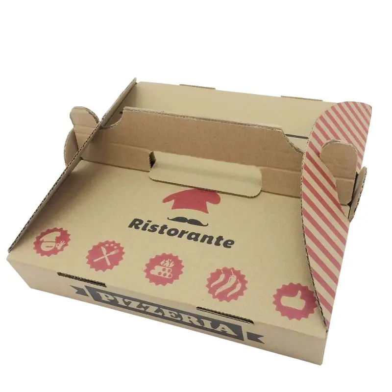 Prix usine de haute qualité personnalisé biodégradable la nouvelle boîte à pizza carrée de 25 pouces oem avec poignée