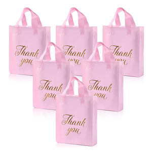 Tas Jinjing Plastik Pegangan Lingkaran Lembut Tas Belanja Plastik Pesanan Khusus Poliester dengan Logo Kustom - Product Image 4