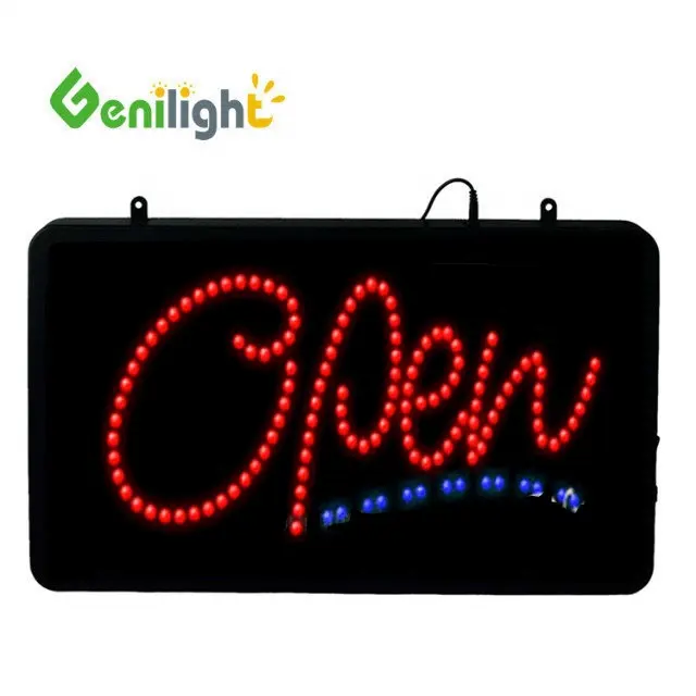 Genilight - Luz LED para publicidade interna, 56*33cm, modos diferentes, aberta para lojas, sinal para uso interno