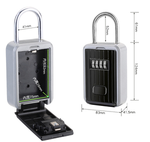 Tragbare 4-stellige Kombination Rücksetzbarer Code Schlüssels chloss Box Wasserdicht Innen Außen Abnehmbarer Schäkel Wand halterung - Product Image 6