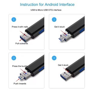 Portatile e facile da usare 5 in 1 adattatore multifunzione OTG SD/TF lettore di schede USB tipo-c USB porte Micro-USB trasferimento File - Product Image 5