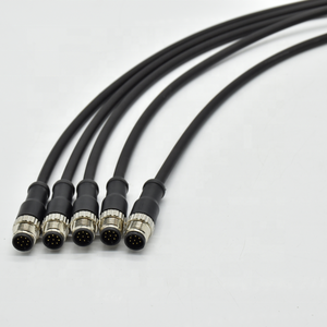 M12 3 5 6 8 12 17พิน A B D Code ตัวผู้สายกันน้ำการปั้น IP67ตรงสัญญาณแผงติด M8 M5 4Pin ขั้วต่อ M12 - Product Image 4