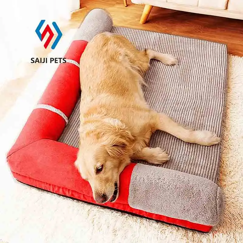 Custom antiscivolo cuscino per divano per cani e cani all'ingrosso in memory foam di lusso in peluche ortopedico cuccia per cani di grossa taglia
