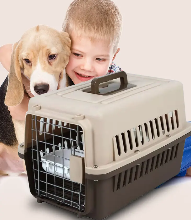 輸送用の貿易保証ペット製品プラスチック犬用フライトケージ
