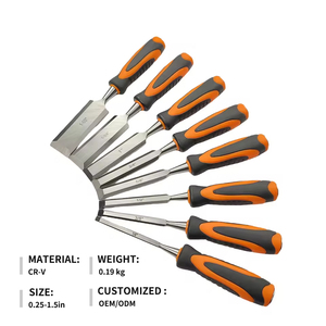 Hot Bán 6-38Mm CRV Đục Phẳng Với Hai Màu V-Hình Nhựa Xử Lý Gỗ Đục Cho Tự Làm Chế Biến Gỗ Công Cụ - Product Image 1