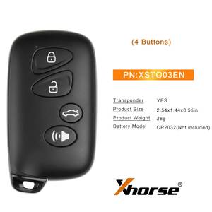 Xhorse กุญแจ XSTO03EN XM38อเนกประสงค์สำหรับรถยนต์โตโยต้ากุญแจรีโมทรถยนต์4ปุ่มสไตล์กุญแจรถ xhorse - Product Image 3