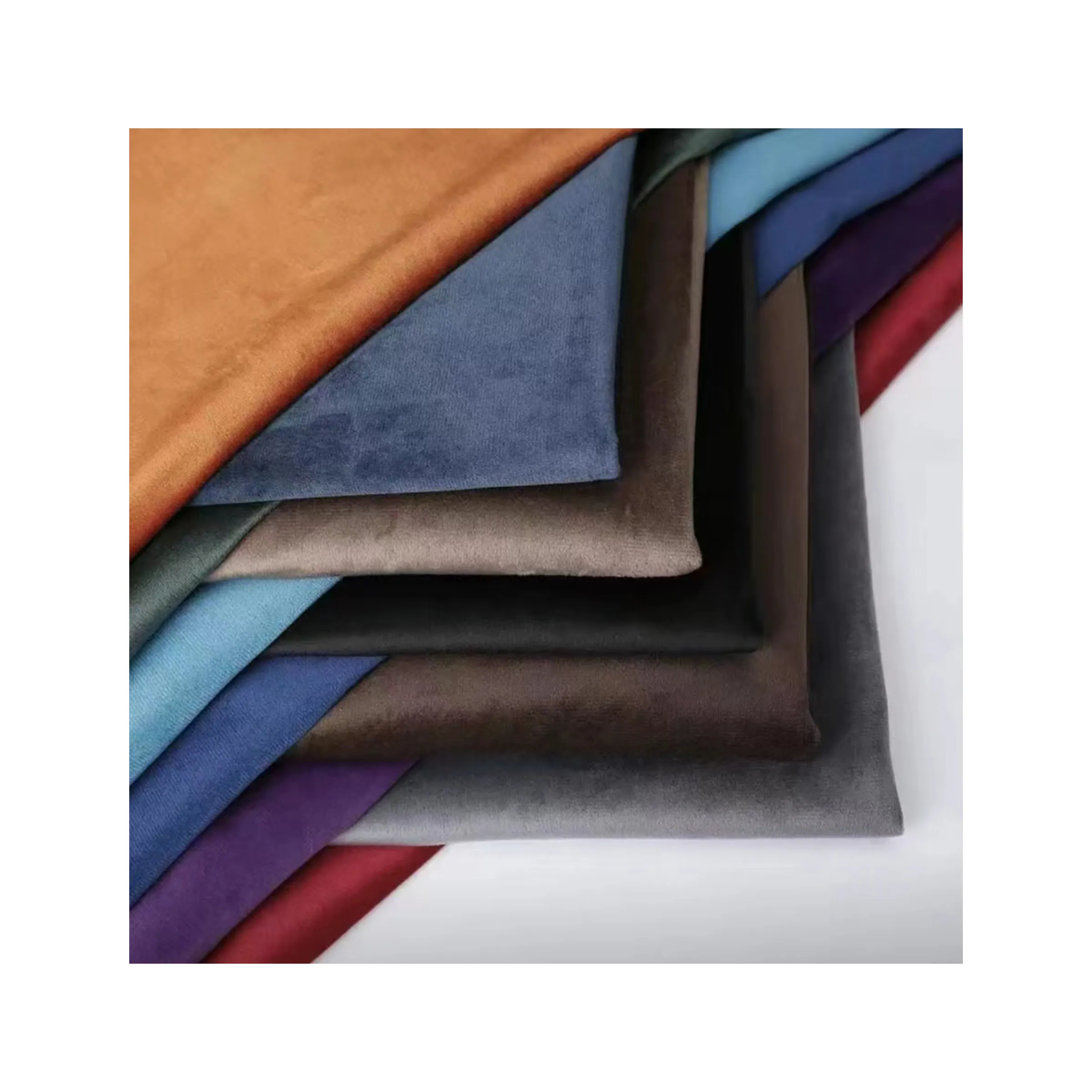 Tela de sofá de punto de poliéster personalizada al por mayor para muebles textiles cubierta de sofá de gamuza tela de tapicería para muebles