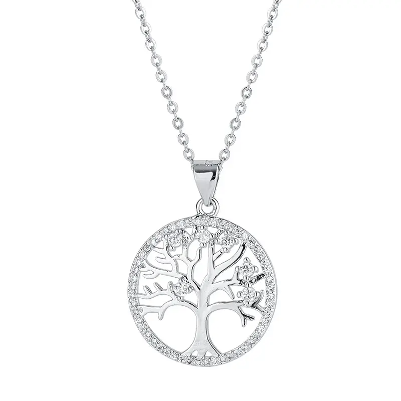 Necklace Tre Popular Direct Crystal Pendants Jewelry Sterling Silver 925 Tree of Life Pendant For Women
