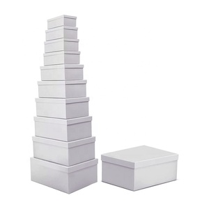 Cajas de almacenamiento de cartón con diseño personalizado, conjunto de cajas de embalaje de regalo de papel rectangular anidadas, 10 Uds. - Product Image 1