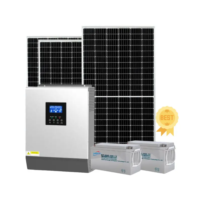 Full Package Custom 1kw 3kw 5kw Solar Panels With Battery Off Grid Solar System Power Storage Energy System