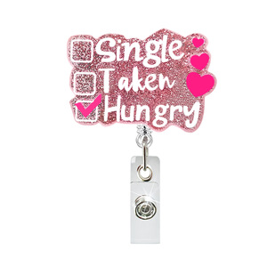 New Hot Sale Valentinstag Acryl Medical Retract able Clip Abzeichen Rolle Krankens ch wester I.D. Schnalle Abzeichen Rolle Geschenk - Product Image 5