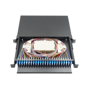 Panel de fibra óptica para montaje en estante, caja de terminales 1U ST FC LC SC tipo cajón 24/48/96 core - Product Image 1