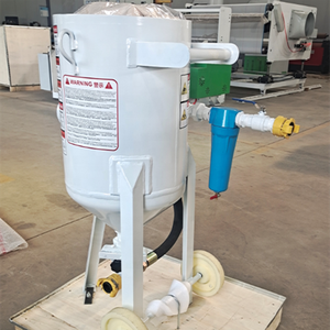 CE sertifikalı taşınabilir blaster mobil manuel Mini çelik atış kum kumlama kum kumlama tankı kumlama tankı - Product Image 2
