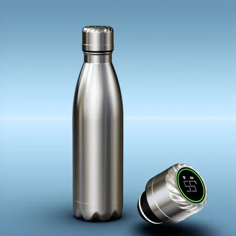 17 औंस वैक्यूम स्टील UV-C स्वयं सफाई बुद्धिमान डिजिटल तापमान वैक्यूम फ्लैस्क पानी की बोतल