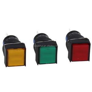 16mm kunststoff led rast 24 volt push button schalter beleuchtet rechteckigen push button schalter - Product Image 6